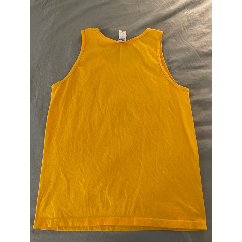 Vermont Crew Theme Tank Top Yellow and Green Size Medium 100% Cotton - Picture 4 of 6